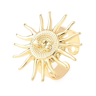 Brass Cuff Open Rings RJEW-Z129-02G-03-1