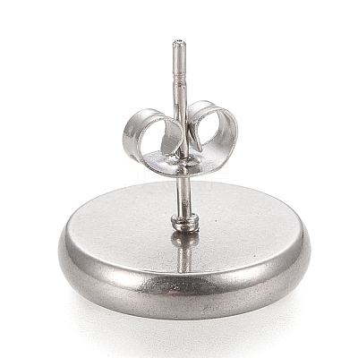 Non-Tarnish 304 Stainless Steel Stud Earring Settings X-STAS-K202-05E-P-1
