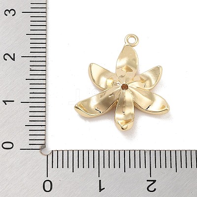 Brass Pave Clear Cubic Zirconia Pendants KK-Z061-13G-01-1