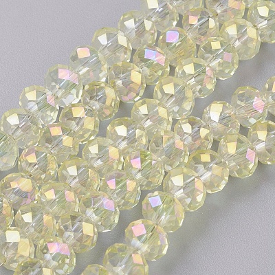 Electroplate Glass Beads Strands X-GLAA-K027-02AB-1