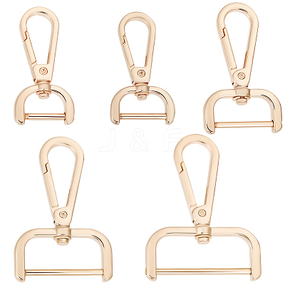 10Pcs 5 Styles Alloy Swivel Lobster Claw Clasps FIND-BBC0003-81KCG-1