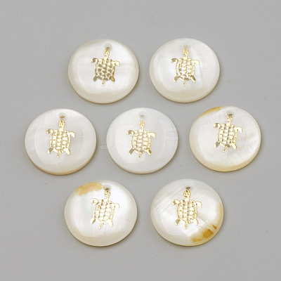 Freshwater Shell Pendants X-SHEL-Q010-005G-1