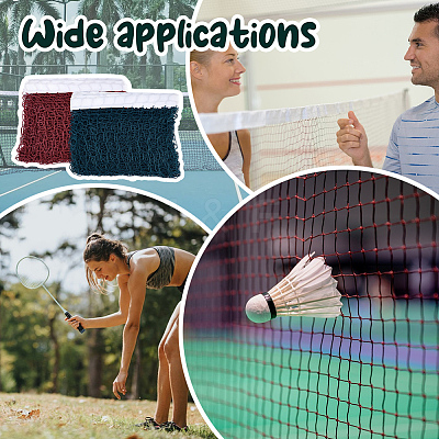 2Pcs 2 Colors Portable Polyester Badminton Net AJEW-NB0006-65-1