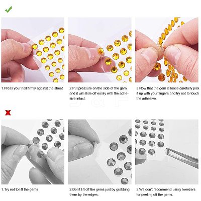 Transparent Acrylic Rhinestone Sticker DIY-WH0012-03-1