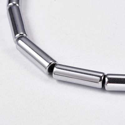Non-magnetic Synthetic Hematite Beads Strands G-K022-3x14mm-08-1