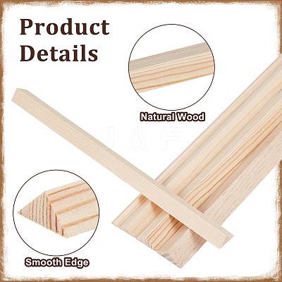 24Pcs 4 Styles Triangle Wood Sticks DIY-OC0012-47B-1