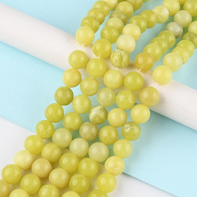 Natural Lemon Jade Beads Strands G-G0003-C02-A-1