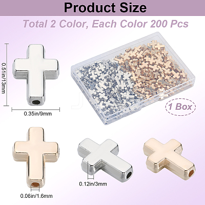 400Pcs 2 Colors CCB Plastic Beads CCB-SP0001-03-1