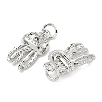 Brass Micro Pave Cubic Zirconia Pendants KK-I355-01P-01-1