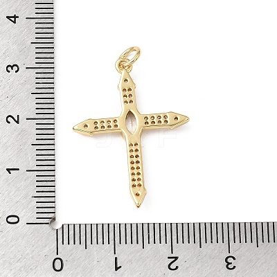 Easter Brass Micro Pave Clear Cubic Zirconia Pendants KK-E799-05C-G-1