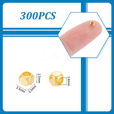 300Pc Brass Spacer Beads FIND-UN0015-46G-1