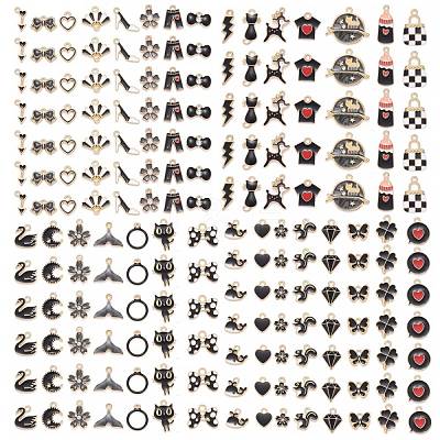 60Pcs 30 Styles Alloy Enamel Charms ENAM-LS0001-05LG-1