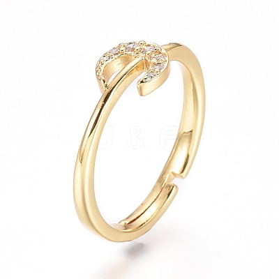 Adjustable Brass Finger Rings X-RJEW-G096-33G-1