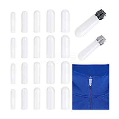 25Pcs Silicone Zipper Slider Protector Covers AJEW-WH0752-108-1