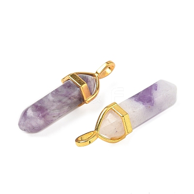 Natural Charoite Pointed Pendants X-G-G902-A03-1