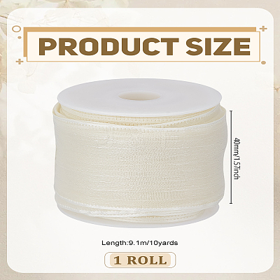 10 Yards Polyester Organza Ribbons SRIB-LP0001-07B-1