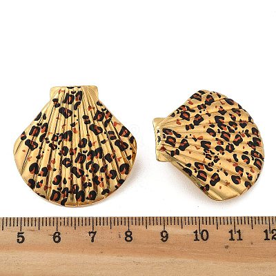 304 Stainless Steel Enamel Stud Earrings EJEW-Z084-15G-01-1