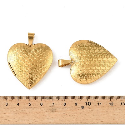 316 Stainless Steel Locket Pendants STAS-K321-27G-1