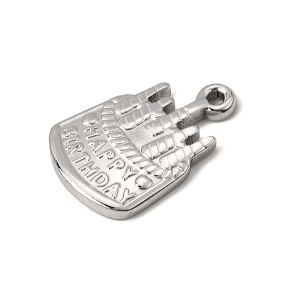 Birthday 304 Stainless Steel Pendants SA-CBA9B1E-09P-1