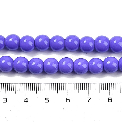 Painted Glass Bead Strands X-DGLA-S071-8mm-B41-1