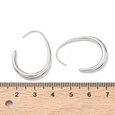 304 Stainless Steel Teardrop Dangle Earrings EJEW-Z158-01P-1
