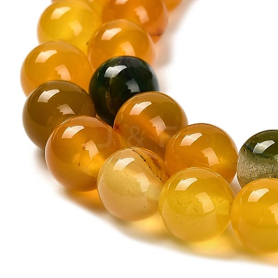 Dyed Natural Agate Beads Strands G-G203-10F-10mm-1