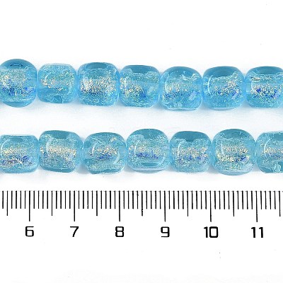 Handmade Foil Lampwork Beads Strands FOIL-K003-05D-1