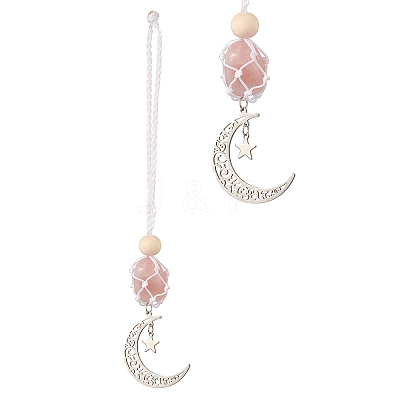 Moon 201 Stainless Steel Pendant Decorations HJEW-JM00958-02-1