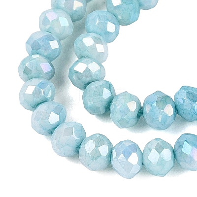 Anti-Tarnish Dyed Rondelle Glass Beads Strands LS-EGLA-T021-3mm-17-07-1