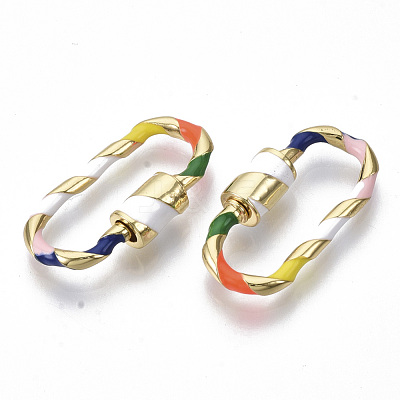 Brass Screw Carabiner Lock Charms KK-S318-11-NF-1