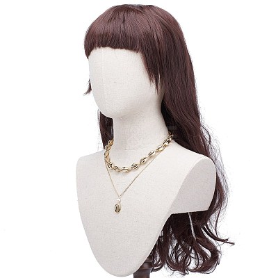 Natural Cowrie Shell Natural Pearl Pendant Necklaces NJEW-JN03745-1