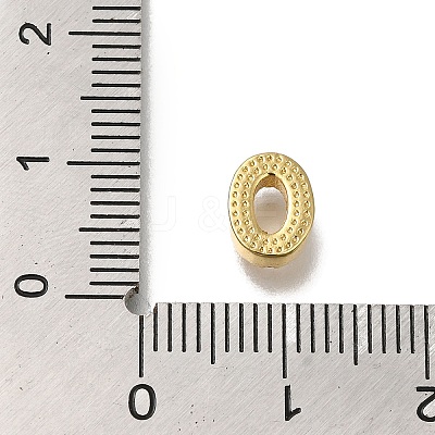 Rack Plating Brass Micro Pave Clear Cubic Zirconia Beads KK-G500-30G-O-1