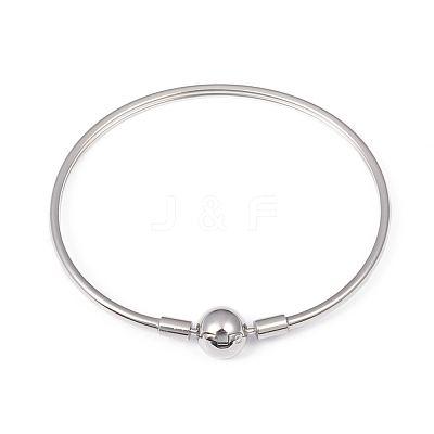 Non-Tarnish 304 Stainless Steel European Style Bangle Making MAK-G014-04P-1