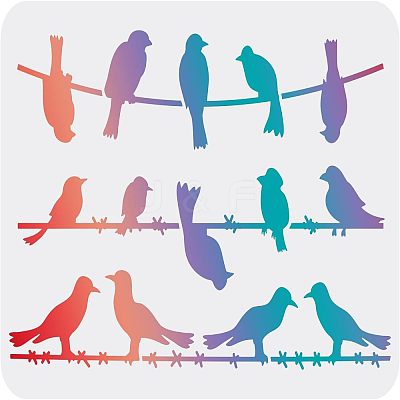 Large Plastic Reusable Drawing Painting Stencils Templates DIY-WH0202-187-1