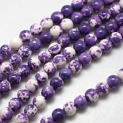 Synthetic Fossil Beads Strands G-L028-8mm-03-1