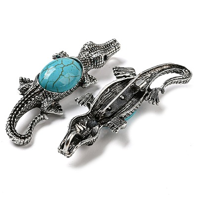 Dual-use Items Alloy Crocodile Brooch JEWB-C026-01C-AS-1