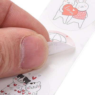 Valentine's Day Round Paper Stickers LS-DIY-I107-04-1