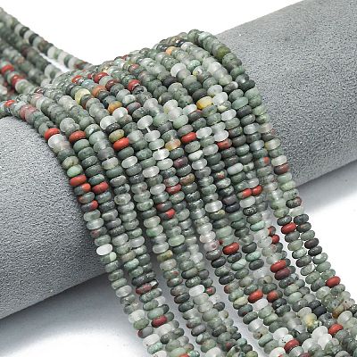 Natural African Bloodstone Beads Strands G-P575-A55-4x2mm-1