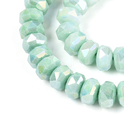 Anti-Tarnish Electroplate Glass Beads Strands GLAA-T025-8mm-11D-1