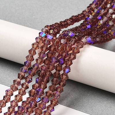 Transparent Electroplate Glass Beads Strands EGLA-A039-T2mm-L05-1