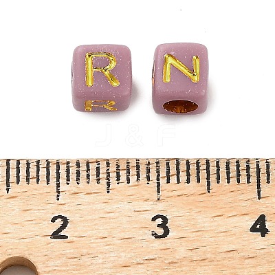 Opaque Acrylic Beads OACR-H046-01H-1