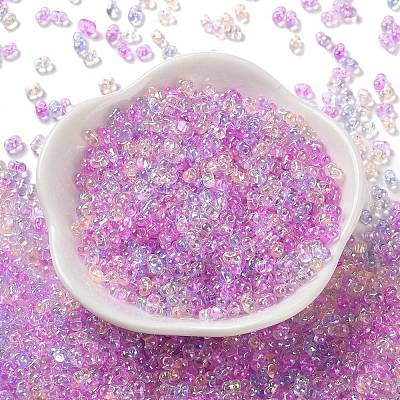 AB Color Plated Glass Seed Beads SEED-L011-06B-01-1