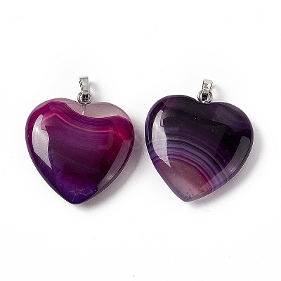 Natural Agate Pendants G-G956-B65-FF-1