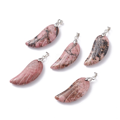 Natural Rhodonite Pendants G-I314-01P-10-1