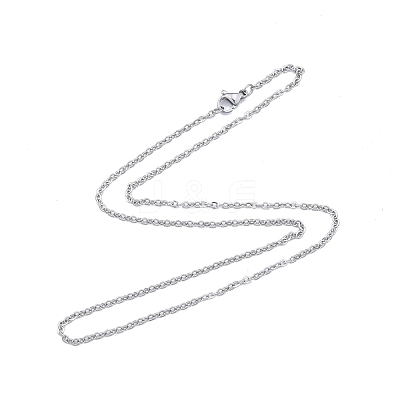 Non-Tarnish 304 Stainless Steel Cable Chains Necklace for Men Women NJEW-N050-A02-S20-1