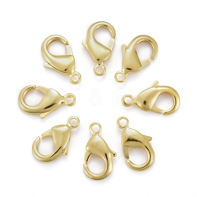Brass Lobster Claw Clasps X-KK-903-G-NF-1