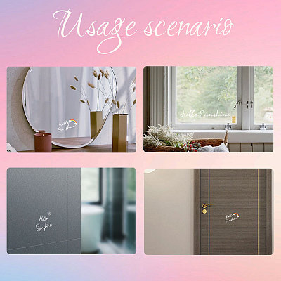 Waterproof Reflective Plastic Mirror Stickers DIY-WH0667-002-1