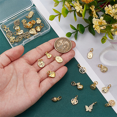30Pcs 30 Styles Alloy Pendants FIND-PH0020-23-1