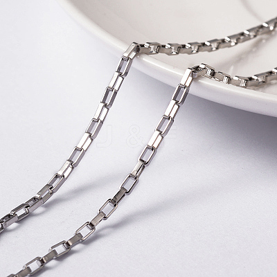 Non-Tarnish 3.28 Feet 304 Stainless Steel Venetain Chains X-CHS-H007-34P-1