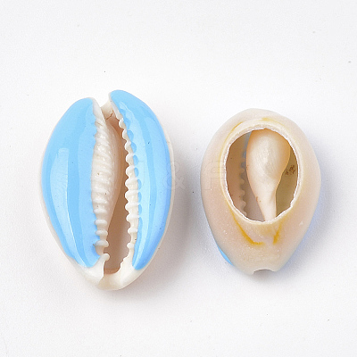 Natural Cowrie Shell Beads X-SHEL-S274-04B-1
